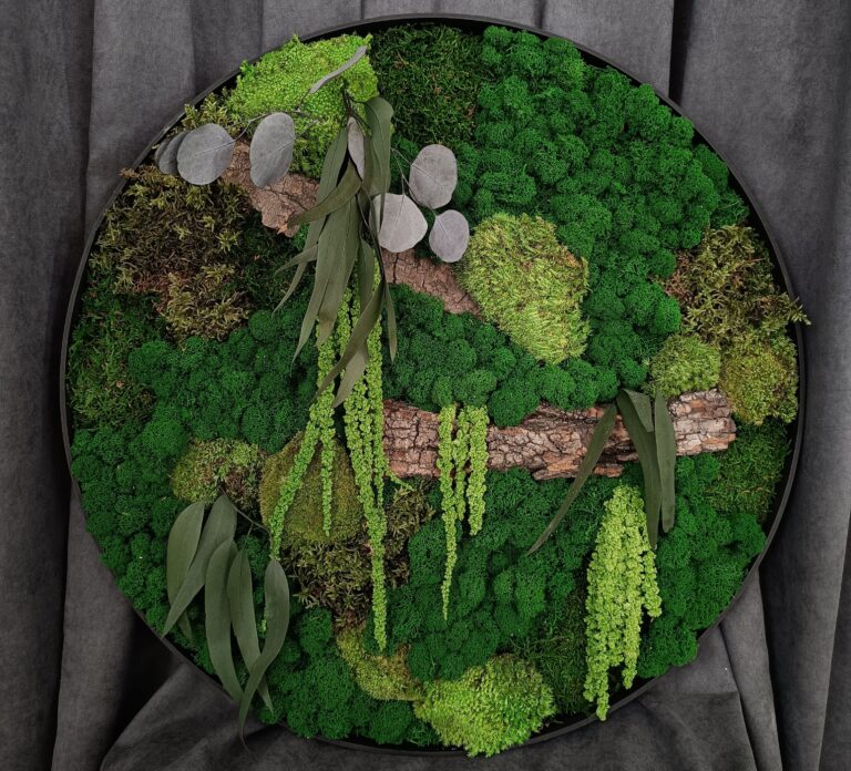 Панно из мха круглое