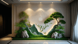 Декор из гипса и растений